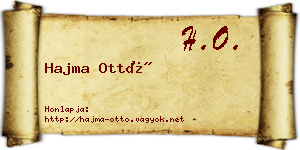Hajma Ottó névjegykártya