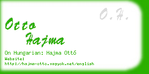 otto hajma business card