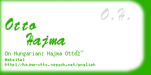 otto hajma business card